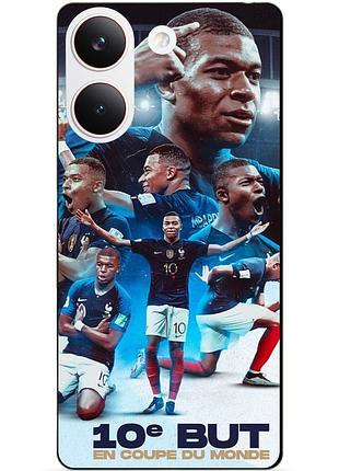 Силіконовий бампер чохол для xiaomi poco x8 pro з малюнком мбаппе франція mbappe