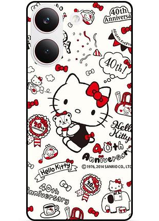 Силіконовий чохол бампер для xiaomi poco x8 pro з картинкою hello kitty хелло китти
