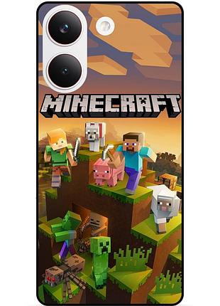 Силіконовий чохол бампер для xiaomi poco x8 pro з малюнком minecraft майнкрафт