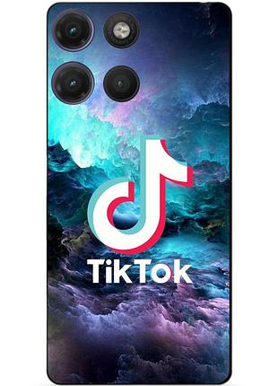 Силіконовий чохол бампер для motorola moto g17 з малюнком tik tok тік ток