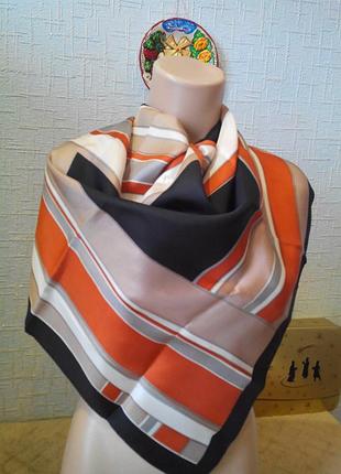 Винтажный шелковый платок