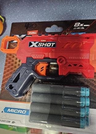 Набор быстрострельных бластеров zuru x-shot excel double micro 2.0 16 патронов