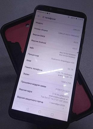 Мобільний телефон смартфон б/у huawei y7 prime 2018 (ldn-l21) 3/32 gb