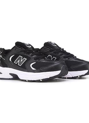 Кроссовки мужские new balance 530 black white premium (36-40, 44 размер)