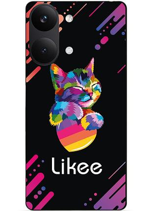 Силіконовий чохол бампер для xiaomi poco x8 pro max з малюнком likee лайки