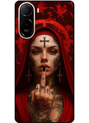 Силіконовий чохол бампер для xiaomi redmi a7 pro з малюнком монашка бунтарка