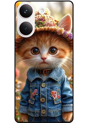 Силіконовий бампер чохол для xiaomi poco x8 pro з малюнком котики