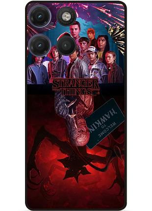 Силіконовий чохол для motorola moto g17 з малюнком stranger things дивні дива