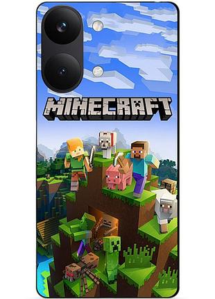 Силіконовий чохол бампер для xiaomi poco x8 pro max з малюнком minecraft майнкрафт