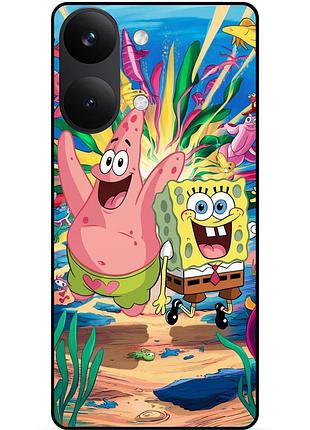 Силіконовий чохол бампер для xiaomi poco x8 pro max з картинкою sponge bob губка боб