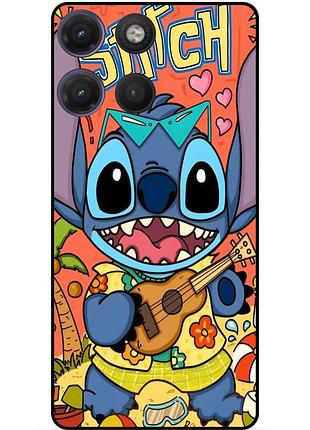 Силіконовий бампер чохол для motorola moto g17 з картинкою стіч stitch