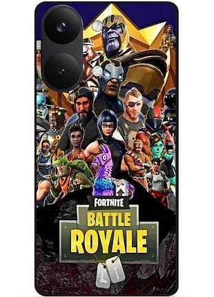 Силіконовий чохол бампер для xiaomi poco x8 pro max з малюнком фортнайт fortnite