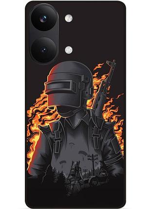 Силіконовий чохол бампер для xiaomi poco x8 pro max з малюнком pubg пабг