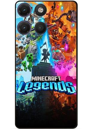 Силіконовий чохол бампер для motorola moto g17 гра майнкрафт minecraft