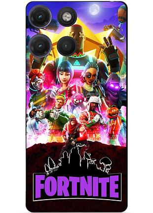 Силіконовий чохол бампер для motorola moto g17 з малюнком fortnite фортнайт