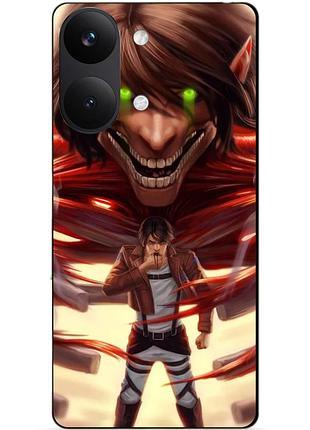 Силіконовий чохол бампер для xiaomi poco x8 pro max з малюнком attack on titan атака титанів