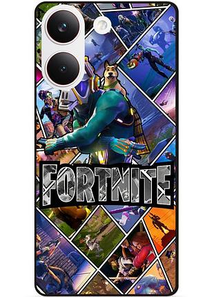 Силіконовий чохол бампер для xiaomi poco x8 pro з картинкою фортнайт fortnite