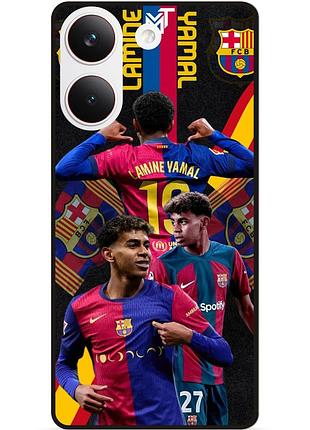 Силіконовий чохол бампер для xiaomi poco x8 pro з малюнком ламин ямаль lamine yamal barcelona