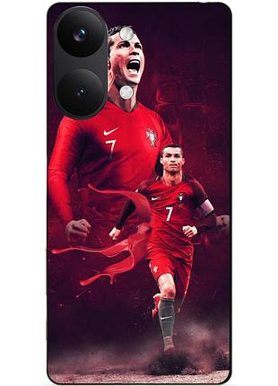 Силіконовий чохол бампер для xiaomi poco x8 pro max з малюнком ronaldo португалія роналдо