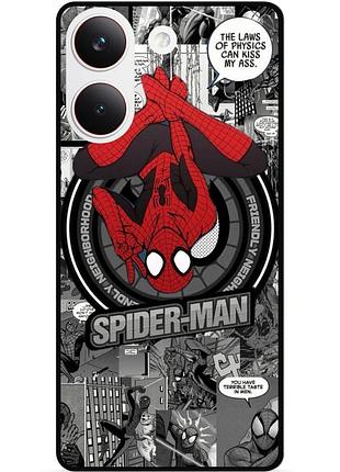 Силіконовий чохол бампер для xiaomi poco x8 pro з картинкою людина-павук spider man
