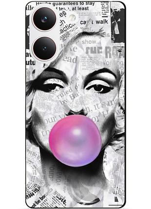 Силіконовий чохол бампер для xiaomi poco x8 pro з малюнком мерілін монро marilyn monroe