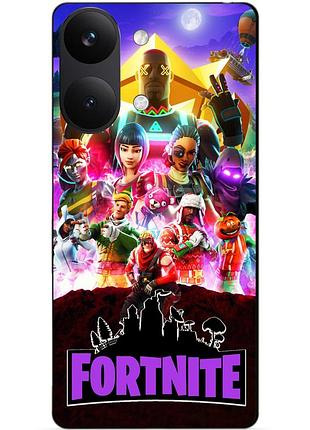 Силіконовий чохол бампер для xiaomi poco x8 pro max з малюнком fortnite фортнайт