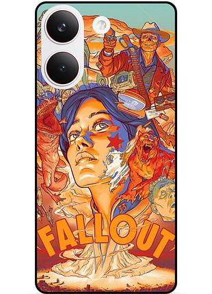 Силіконовий бампер чохол для xiaomi poco x8 pro з картинкою fallout фоллаут