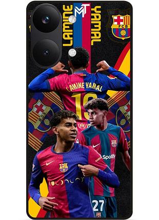 Силіконовий чохол бампер для xiaomi poco x8 pro max з малюнком ламин ямаль lamine yamal barcelona