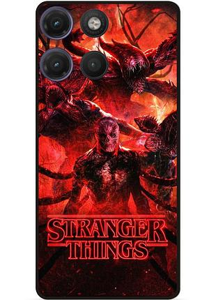 Силіконовий чохол бампер для motorola moto g17 дивні дива stranger things