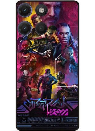 Чохол силіконовий для motorola moto g17 з картинкою cyberpunk