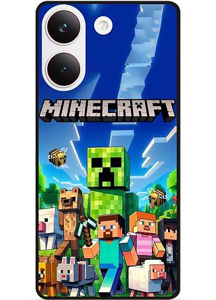 Силіконовий чохол бампер для xiaomi poco x8 pro з картинкою minecraft майнкрафт