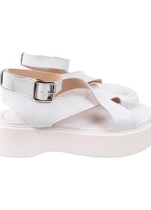 Босоніжки жіночі farinni білі натуральна шкіра, 37