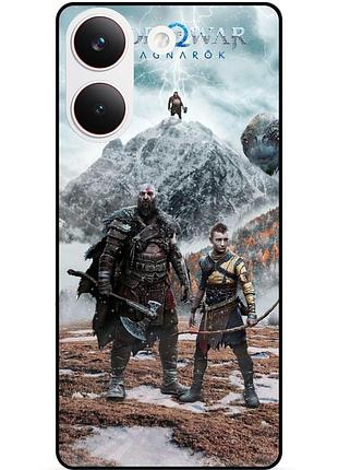 Силіконовий чохол бампер для xiaomi poco x8 pro з малюнком god of war