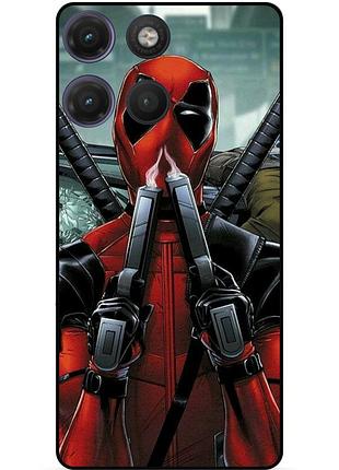 Силіконовий бампер чохол для motorola moto g17 з малюнком дедпул deadpool