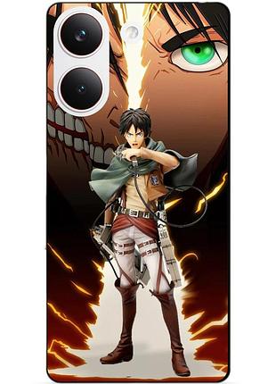 Силіконовий чохол бампер для xiaomi poco x8 pro з малюнком атака титанів attack on titan