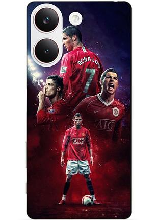 Силіконовий чохол бампер для xiaomi poco x8 pro з малюнком ronaldo mu роналдо