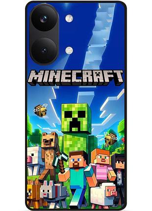 Силіконовий чохол бампер для xiaomi poco x8 pro max з картинкою minecraft майнкрафт