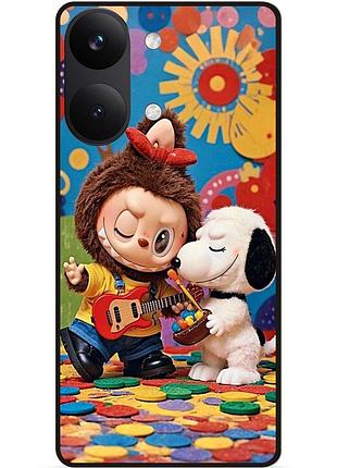Силіконовий бампер чохол для xiaomi poco x8 pro max з малюнком labubu лабубу
