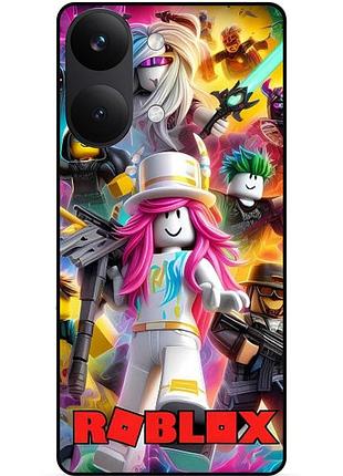 Силіконовий чохол бампер для xiaomi poco x8 pro max з картинкою roblox роблокс