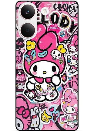 Силіконовий чохол для xiaomi poco x8 pro hello kitty куромі kuromi хелло китти