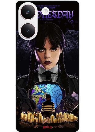 Чохол силіконовий бампер для xiaomi poco x8 pro з малюнком уенздей wednesday