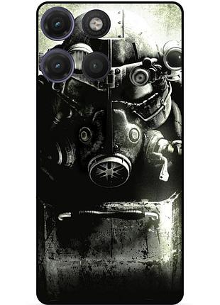 Силіконовий чохол бампер для motorola moto g17 з малюнком фоллаут fallout