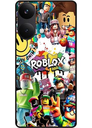 Силіконовий чохол бампер для xiaomi poco x8 pro max з малюнком роблокс roblox