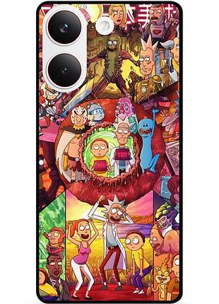 Силиконовый чехол бампер для xiaomi poco x8 pro с картинкой rick and morty рик и морти