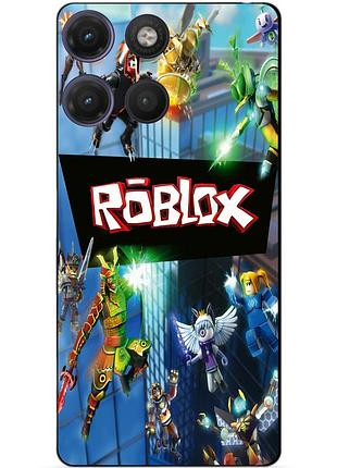 Силіконовий чохол бампер для motorola moto g17 з картинкою roblox роблокс