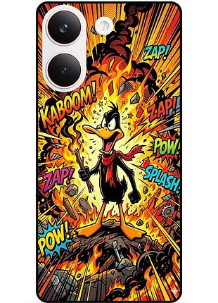 Силіконовий чохол бампер для xiaomi poco x8 pro з малюнком daffy duck даффи дак