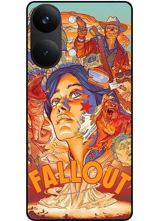 Силіконовий бампер чохол для xiaomi poco x8 pro max з картинкою fallout фоллаут