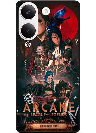 Силіконовий бампер чохол для xiaomi poco x8 pro аркейн arcane
