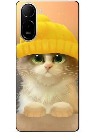 Силіконовий чохол бампер для xiaomi redmi a7 pro з малюнком котик у шапці