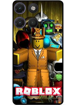 Силіконовий чохол бампер для motorola moto g17 з малюнком roblox гра в кальмара роблокс
